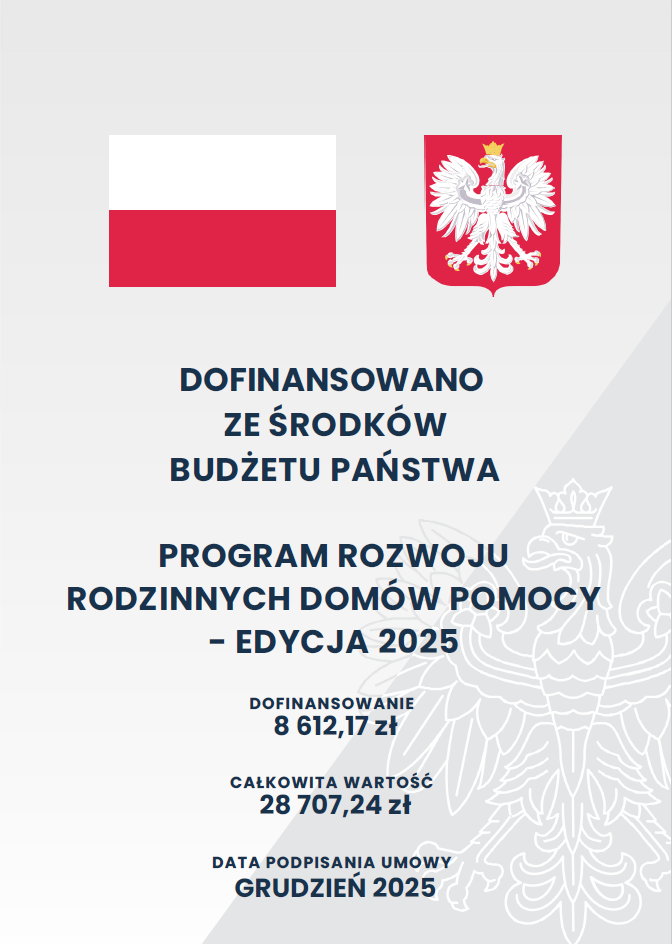 Program Rozwoju Rodzinnych Domów Pomocy - edycja 2025