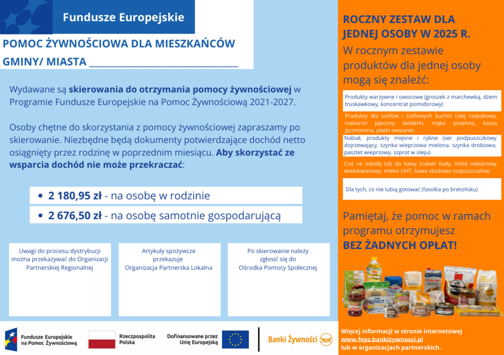 Informacja dot. Banku Żywności